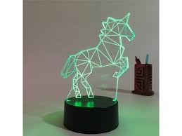 3d Led 7 Color Changing Horse Night Light Acrylic Lamp Of Bedroom Lamp Livingroom Lights Desk Table Decoration Newegg Com
