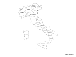 Maphill lets you look at the same. Outline Map Of Italy With Regions And Labels Free Vector Maps