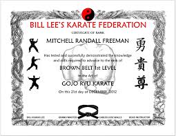 Martial Art Certificate Templates Free 2018 Martial Arts Certificate