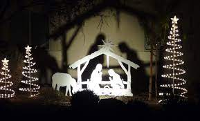 light up your outdoor nativity scene