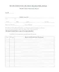 Vehicle Maintenance Log Book Template Auto Report Commercial