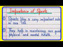 write an essay on importance of sports