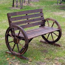 outsunny wooden cart wagon wheel 2