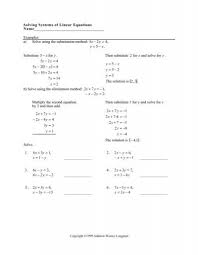 Solving System Of Equations Practice