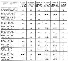 Size Prediction Chart For U S Army Womens Tuck In Shirt
