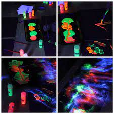 Awesome outdoor glow in the dark paint. Glow In The Dark Art Neon Crafts Glowing Art Painting Art Lesson