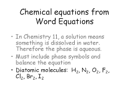 science 10 dissociation and word equations