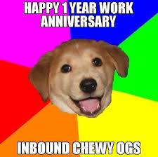 An anniversay is a very important milestone. Happy 1 Year Work Anniversary Meme Memeshappen