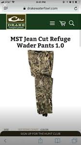 Drake Waterfowl Jean Cut Wader Pants Ebay