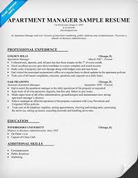 Resume Apartment Manager Sample Customer Service Resume