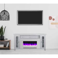 White Electric Fireplace Tv Stand
