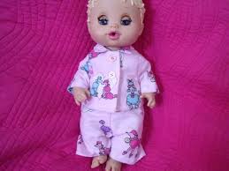 dolls pink poodle pyjamas felt