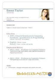 Job Application Resume Template Chanceinc Co
