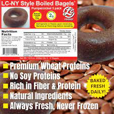 lc foods low carb pumpernickel bagels