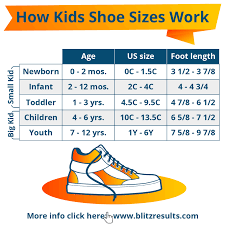 kids shoe size chart children s shoe