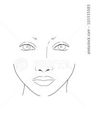 face chart makeup design sheet makeup