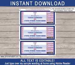 texas rangers game ticket gift voucher