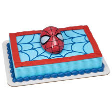 So i set out on a quest to find a fun spiderman cake design. Spider Man Ultimate Light Up Eyes Kit Sheet Cake Walmart Com Walmart Com