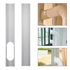 They produce hot air that needs to be exhausted through a hose, so they should be placed near a window. 2pcs Window Slide Kit Plate Portable Ac Vent Kit With Window Adaptorflat Interface Adaptor For Air Conditioner Walmart Com Walmart Com