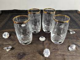 4x Bohemia Crystal Water Juice Glass