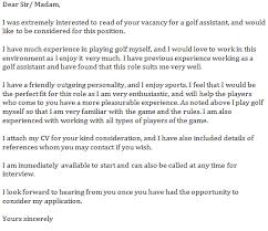 Golf Assistant Cover Letter Examples Learnist Org