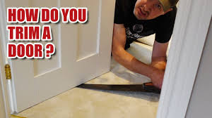 how to trim a door for a new carpet