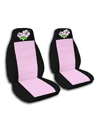 Pink And Black Paw Prints Car Seat Covers