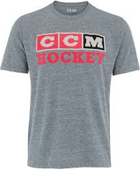 Ccm Senior Vintage 3 Block Short Sleeve Hockey T Shirt Size