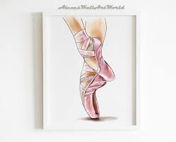 Ballerina Pointe Shoes Wall Art