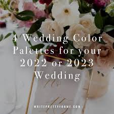 4 wedding color palettes for your 2022