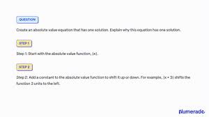 Create An Absolute Value Equation That