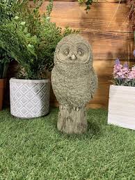 Stone Garden Owl Statue Ornament Gift