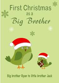 Top selected products and reviews. Personalised Big Brother To Little Brother Christmas Card Design 3