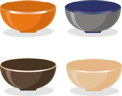Set Of Empty Glass Soup Bowls 18135482 Png