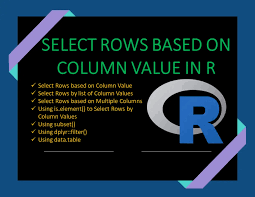 select rows based on column value in r