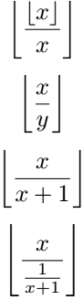 how to write floor symbol x or