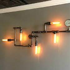 Wall Light Rustic Vintage Pipe Light