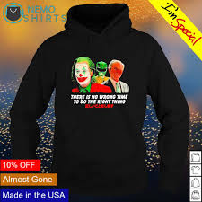 Joker Biden and Power Rangers there is no wrong time to do the right thing  shirt, hoodie, sweater and v-neck t-shirt