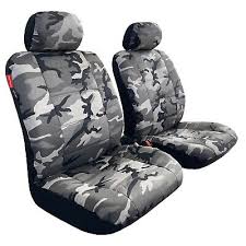 Gray Army Camo Seat Covers Cotton