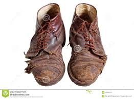 Old Worn Out Boots, Isolated Stock Photo - Image of rough, move: 25438122
