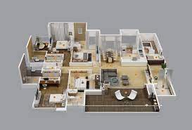 4 Bedroom Apartment House Plans