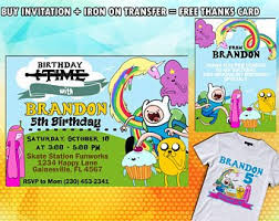 Adventure Time Invitations Etsy