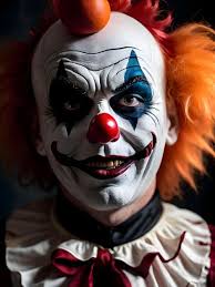 portrait of a scary clown
