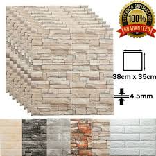 10pcs 3d Tile Brick Wall Sticker Self