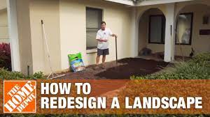 Try landscaping timbers in an area where the border must resist pressure from surrounding soil, such as on a hill. How To Redesign A Landscape The Home Depot Gardenieres Youtube
