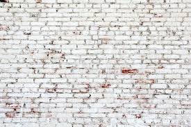 Old Brick Wall With White And Red
