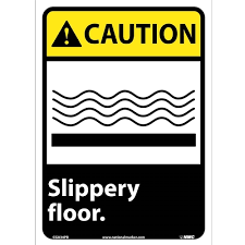 caution slippery floor sign cga34pb