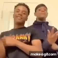 2 black men kissing on make a gif