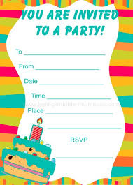 Party Invitations For Kids