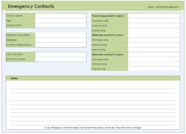 Emergency Contact Form Template For Every Field